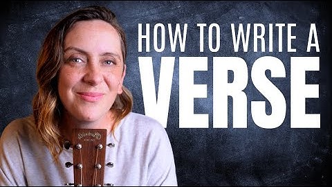The Secret to a Strong Verse - Songwriting 101