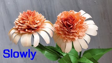 ABC TV | How To Make Echinacea Supreme Paper Flower With Shape Punch (Slowly) - Craft Tutorial