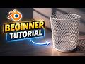 Blender Beginner Tutorial | Model a Trash Can Fast & Easy