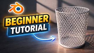 Blender Beginner Tutorial | Model a Trash Can Fast & Easy
