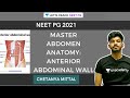 Master Abdomen Anatomy: Anterior Abdominal Wall | NEET PG 2021 | Chetanya Mittal