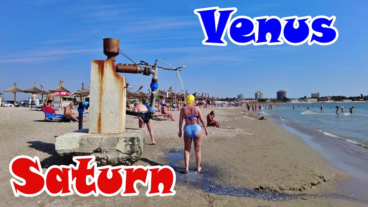Plaja Saturn Venus part1, August - Banana beach part1,Romania - litoral vacanta Marea_Neagra