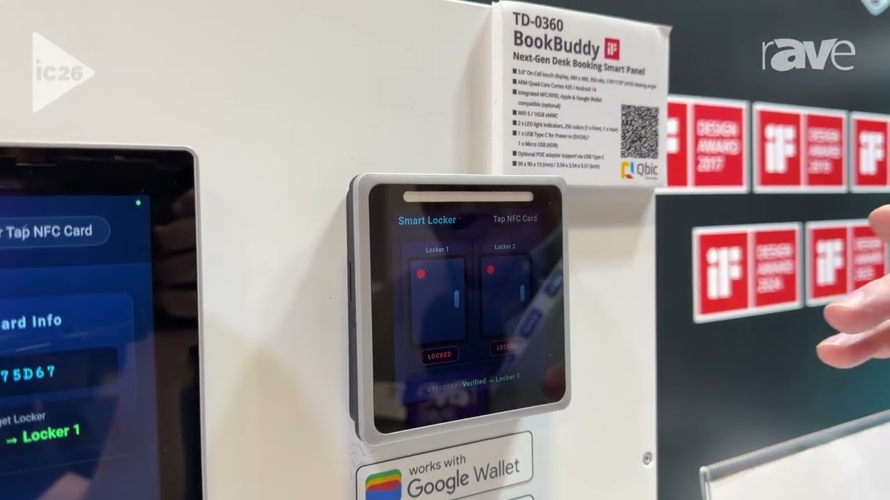 InfoComm 2026: Qbic Technology Features TD-0360 BookBuddy Desk Booking Panel in Partnership with HID