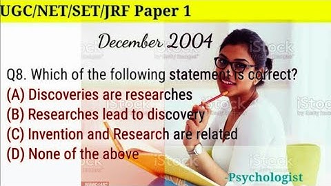 #SmartStudy | Q.8) Dec 2004 | Solved Question Papers (For All -UGC/NET/SET/JRF Paper 1)