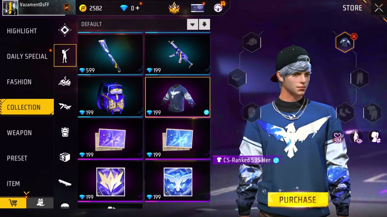 CS RANK 35 SEASON REWARDS FREE FIRE