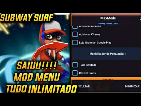 SUBWAY SURFERS MOD MENU COM TUDO LIBERADO É LOGIN VIA FACEBOOK 