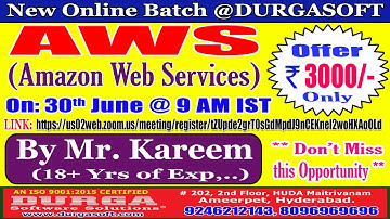 AWS Online Training @ DURGASOFT