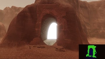 Unity, using decals as mask for object or post-processing shader. Canyon Demo