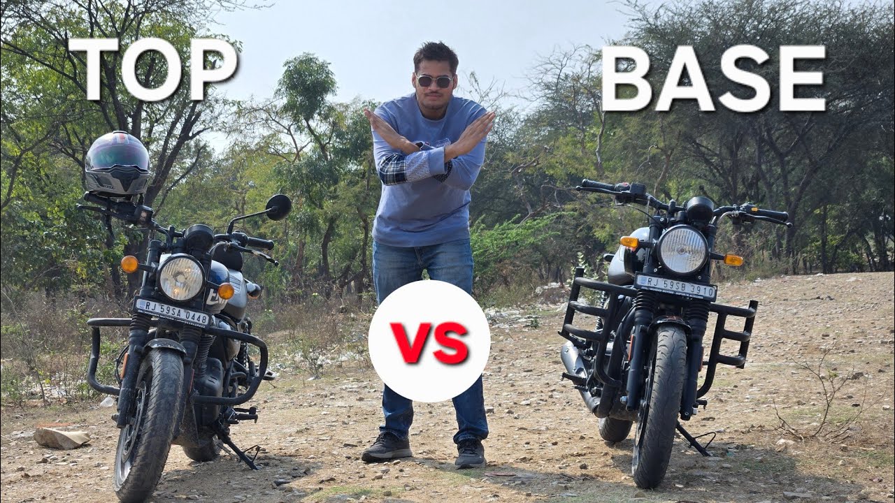 RE Hunter 350 Top VS Base Varient Comparison - YouTube