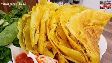 Cho thứ này vào khi pha Bột BÁNH XÈO giúp Bánh giòn rất lâu không bị thấm dầu | Vietnamese Pancake