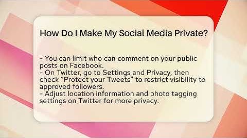 How Do I Make My Social Media Private? - Everyday-Networking