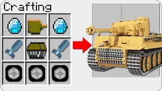 HOW TO CRAFT a SUPER TANK in Minecraft! SECRET RECIPE *OVERPOWERED*