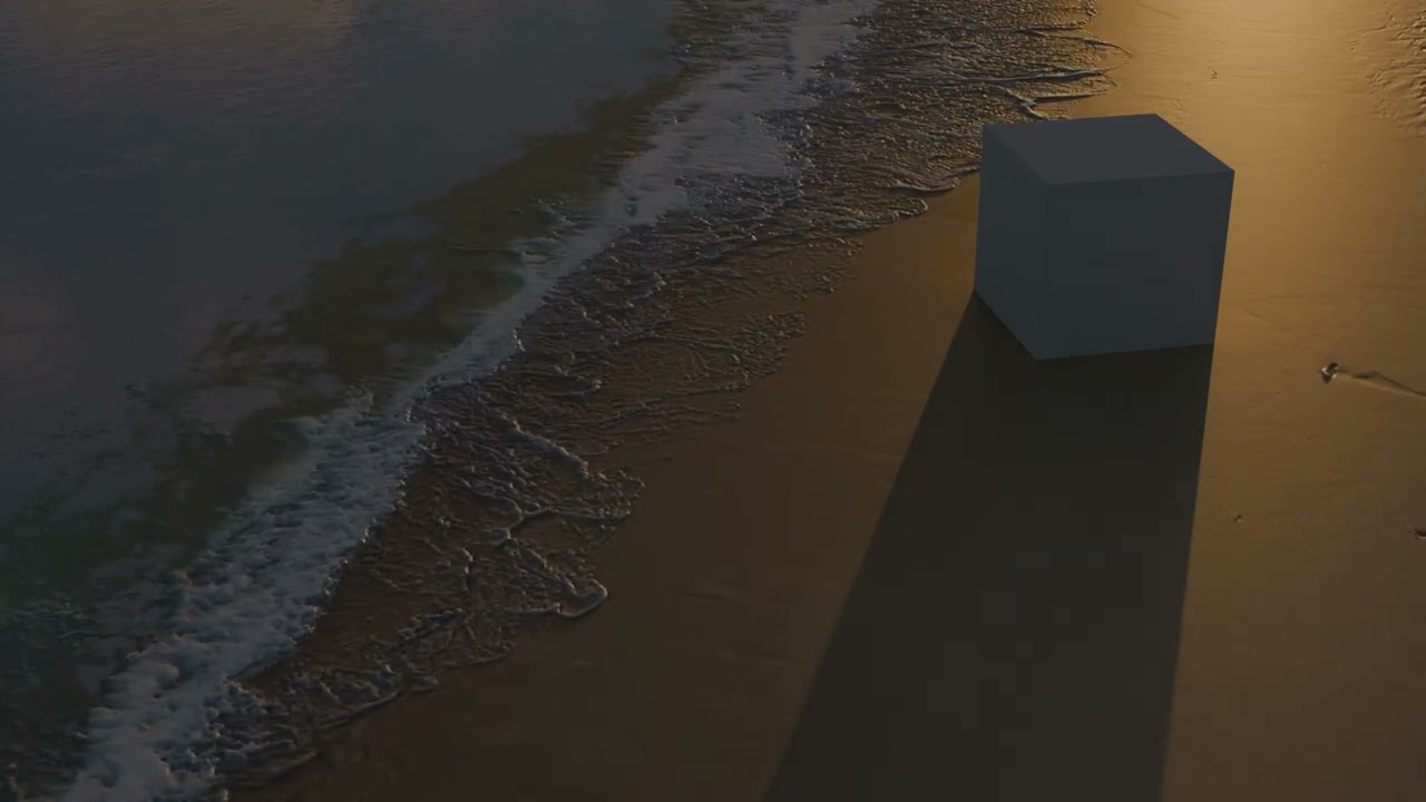 Sunset Tide – Blender Seashore Simulation