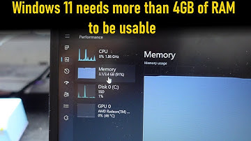 Windows 11 computers with 4GB of ram shouldn