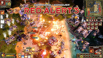 Command and Conquer Red Alert 3 Corona MOD 2v2v2 Brutal AI Gameplay - No Commentary