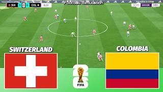 🔴 LIVE | Switzerland vs Colombia - Round of 16 - FIFA World Cup 2026 | PES 21 Simulation