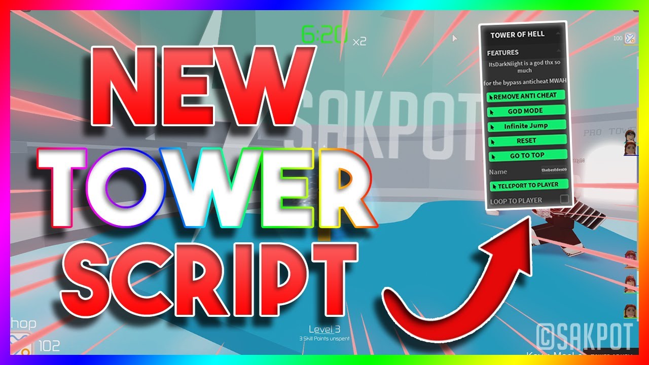 Fly Hack Tower Tower Of Hell Script Hack Gui Fly Hacks New Youtube - roblox hack de tower of hell fly