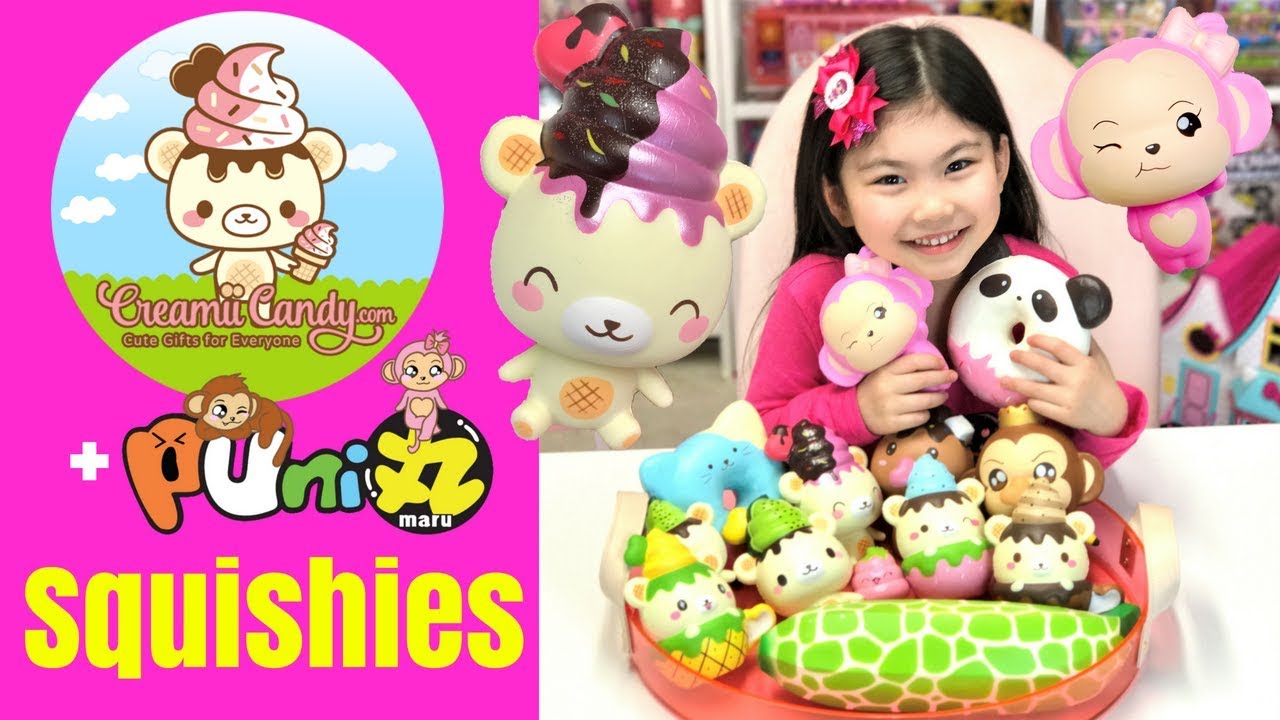 HUGE CREAMIICANDY SQUISHY PACKAGE!! Puni Maru + Yummiibear Slow Rise Jumbo Squishies Haul!! Bamelon