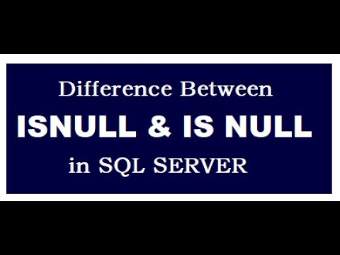 Video: Is null vs IsNull?