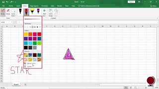 MS Excel-How to Use Draw Tab Commands in English