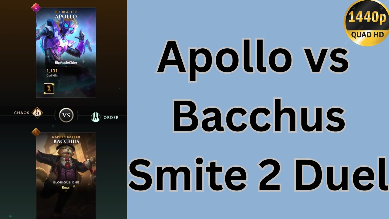 Apollo vs Bacchus. Smite 2 Duel