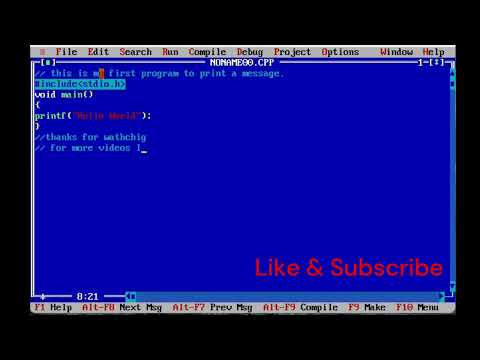First Program(Message Printing) in C Language