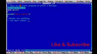 First Program(Message Printing) in C Language
