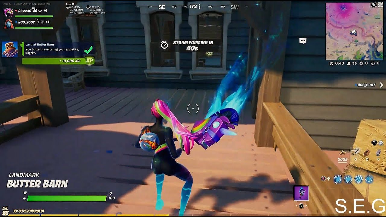 land at butter barn fortnite location