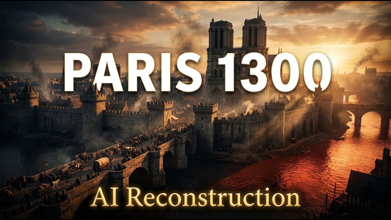 Inside Medieval Paris 1300: Filthy Streets, Notre-Dame Glory (AI Reconstruction)
