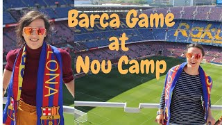 When in Barcelona: Barca game at Nou Camp and MESSI scored a GOAL! | Vlog #11