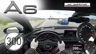 Audi A6 C7 3.0 Bitdi Compeion Top Speed No Limit Autobahn Germany
