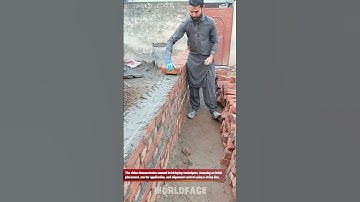 Traditional Brick Wall Construction with String Line | Strong & Precise Masonry Work