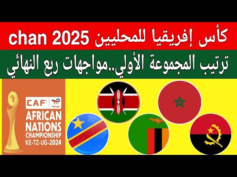 ترتيب المجموعة الأولي بعد فوز منتخب المغرب ضد الكونغو 1 3 والصاعدين لربع نهائي كأس إفريقيا للمحليين