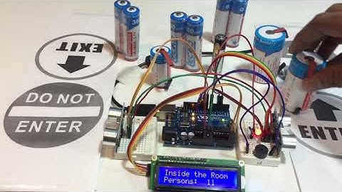 Visitor Counter Including Overpopulation Alert Using Arduino Uno & Untarsonic Sensor || DIY Project