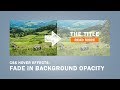 CSS Hover Effects | Fade In Background Opacity(transparent)