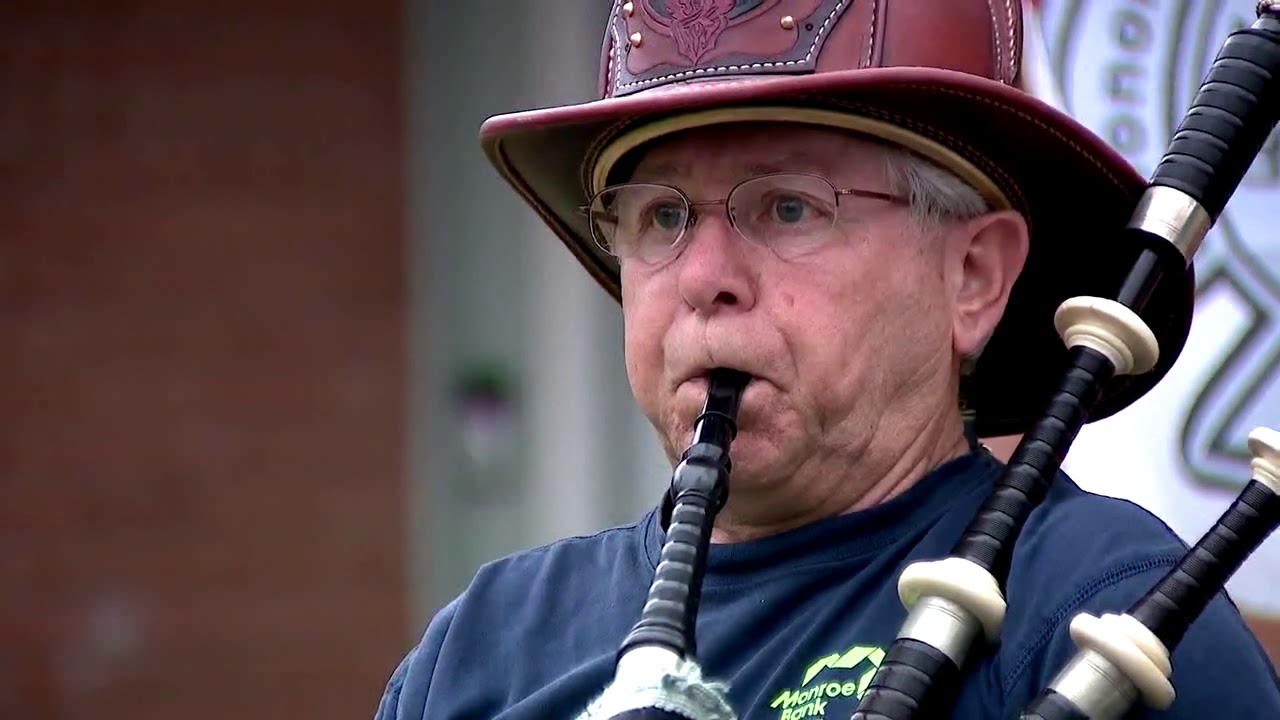 Retired IFD firefighter plays bagpipes to cheer north side neighbors