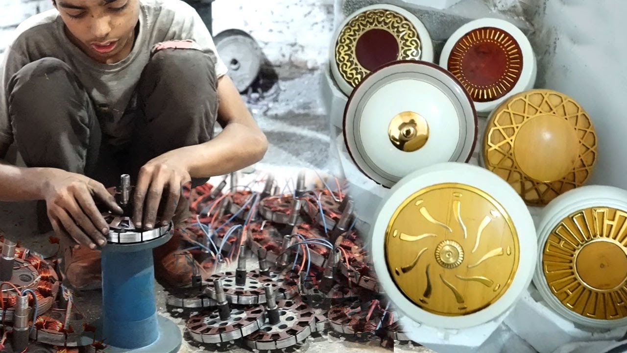 Ceiling Fans Making Process How AC/DC Ceiling Fans are Made Inverter Ceiling fan winding Machine