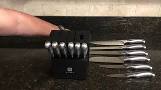 WIZEKA Kitchen Knife Set with Block Review, Excellent quality 