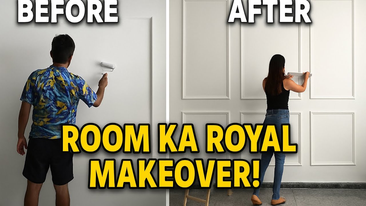 Room Makeover Under Budget | Luxury Look at Home Living Room wall Makeover under 5000 