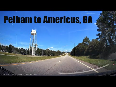 Dashcam trip from Pelham to Americus Georgia