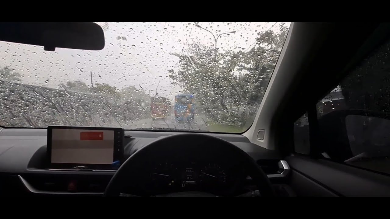 Driving in Heavy Rain and Flooding 🌧️🚗 | Relaxing Rain Sounds for Sleep, Work, and Study