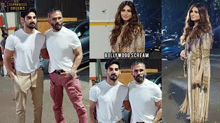 Tadap Movie Starcast Sunil Shetty Ahan Shetty Tara Sutaria Arrives On Set Of Bigboss15 At...