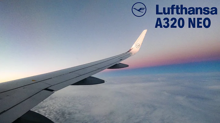 FULL LENGTH Lufthansa A320 NEO pushback, taxi and take off at Frankfurt. 21 November 2018