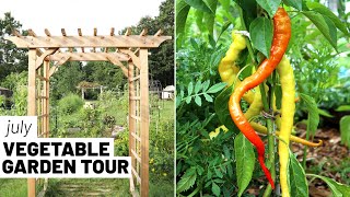 The summer homestead garden  July 2022, zone 7 full vegetable garden tour // GroundedHavenHomestead