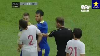 Emir Spahic Red Card vs Spain - 29/05/16