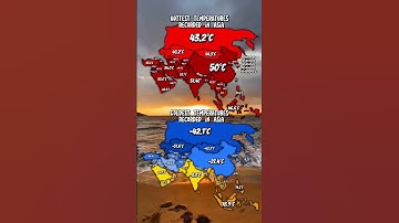 🌡️ Hottest and Coldest temperatures recorded in Asia #shorts