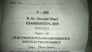 bsc second year physics second paper 2019 |by bsc math|bsc second year 2019 paper|