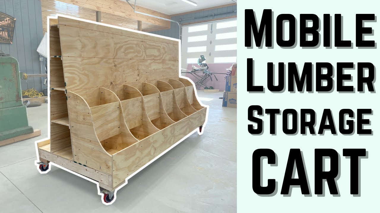 Scrap Wood Lumber Storage Cart // Easy DIY Shop Build // How To Make 