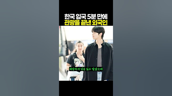 한국 입국 5분 만에 관광을 끝낸 외국인