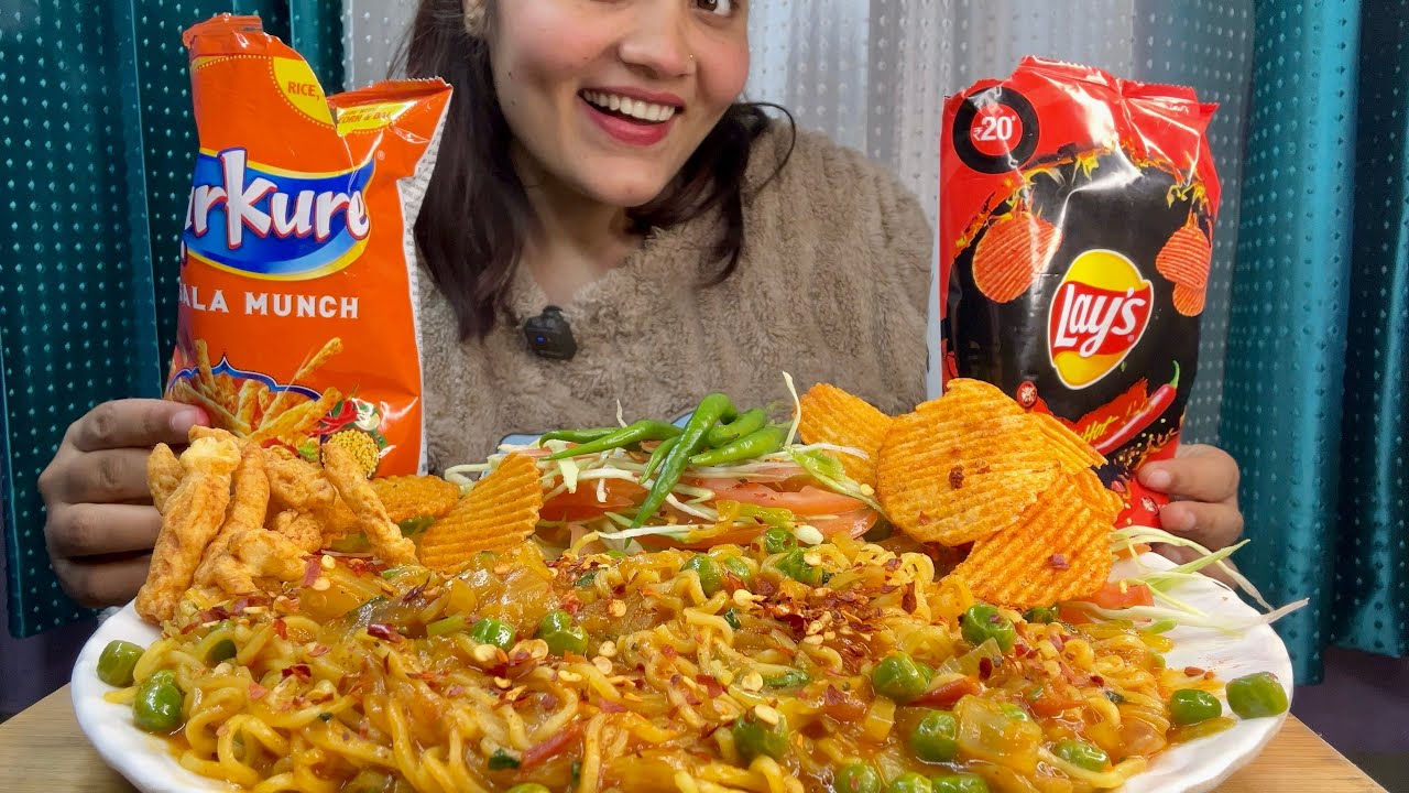 Eating Spicy Hot Maggi Noodles | Piping Hot | Maggi Noodles Eating | MUKBANG #asmreating